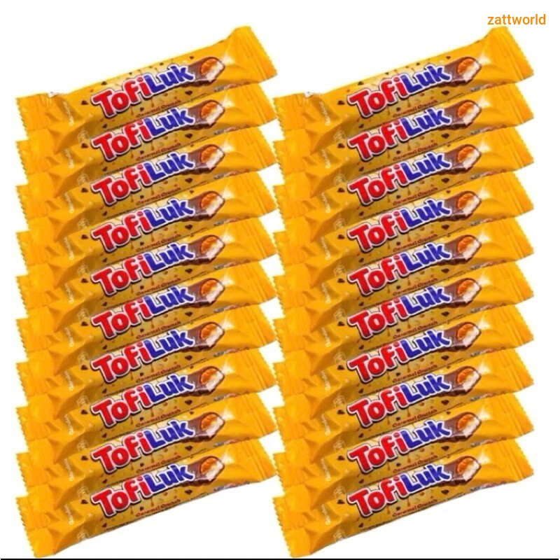 Tofiluk caramel crunch chocolate bar (10g) 48g food snacks Halal