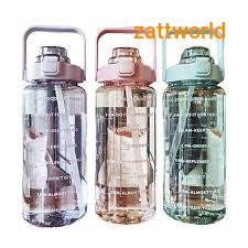 Ready Stock 2L BPA FREE Large Capacity Sport Water Bottle with Straw Handle Portable Plastic bottle Outdoor -HW-BTL ✅✅✅✅✅✅ PRINTING CUSTOM LOGO AVAILABLE
