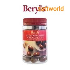 Beryl's Kacang Badam Bersalut Dengan Coklat Susu  Beryl's Almond Coated With Milk Chocolate 400g