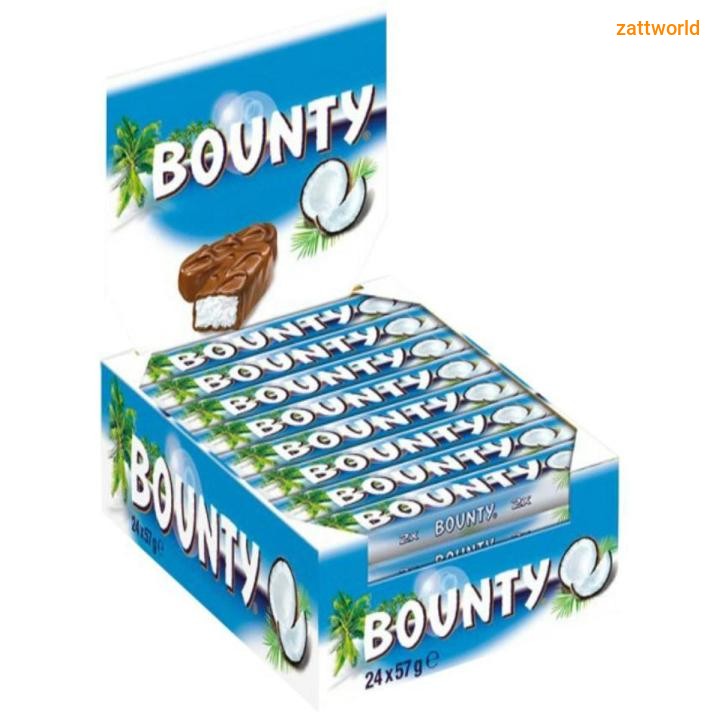Bounty Coconut Chocolate Bar 57g BOUNTY CHOCOLATE 2457G