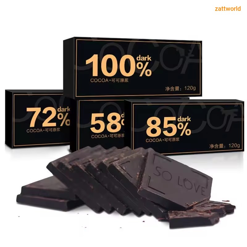 Pure Black Chocolate Sugar Free No Fat 100 Pure Cocoa Butter Daily Baking Snacks Non Chocolate Blocks Fat Health Food Supplement