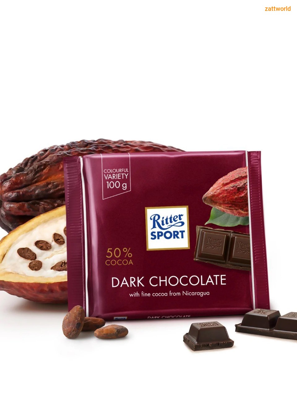 Ritter Sport 100g Dark Chocolate(50% cocoa)